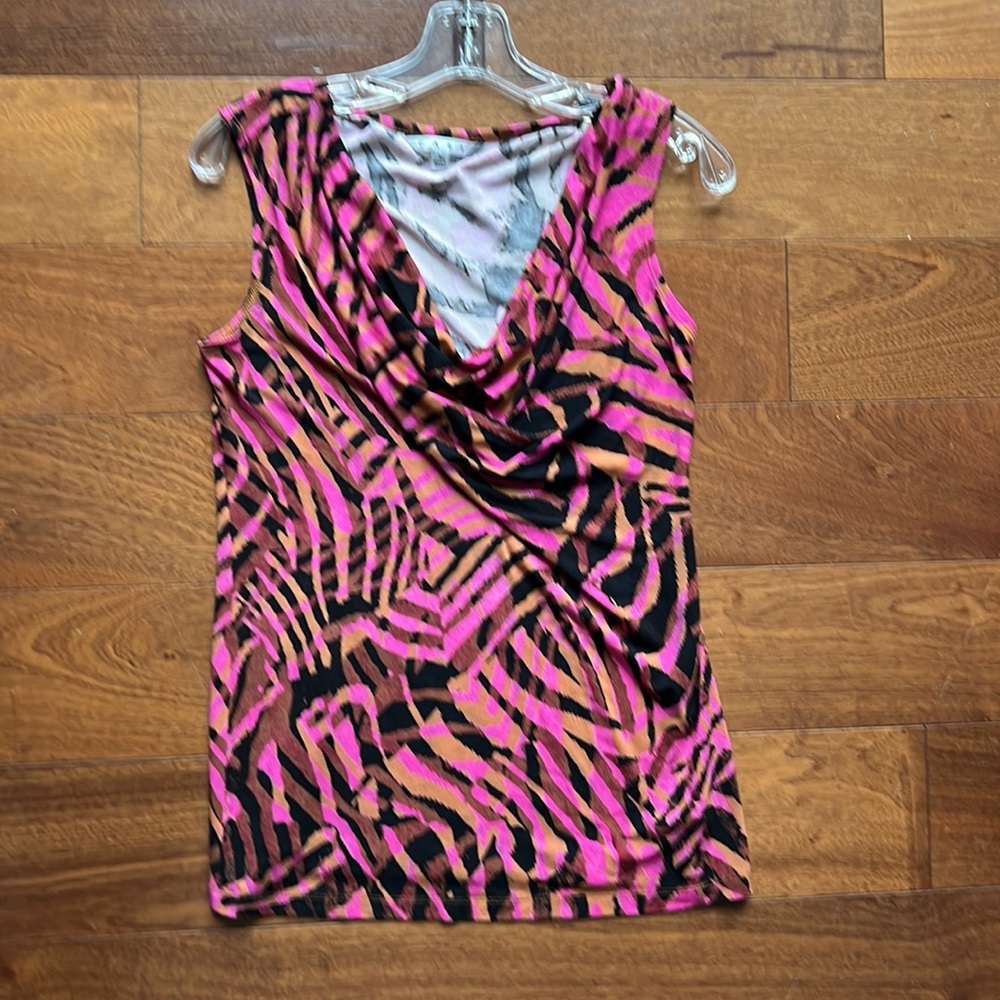 CAbi Sleeveless Multi Patterned Top